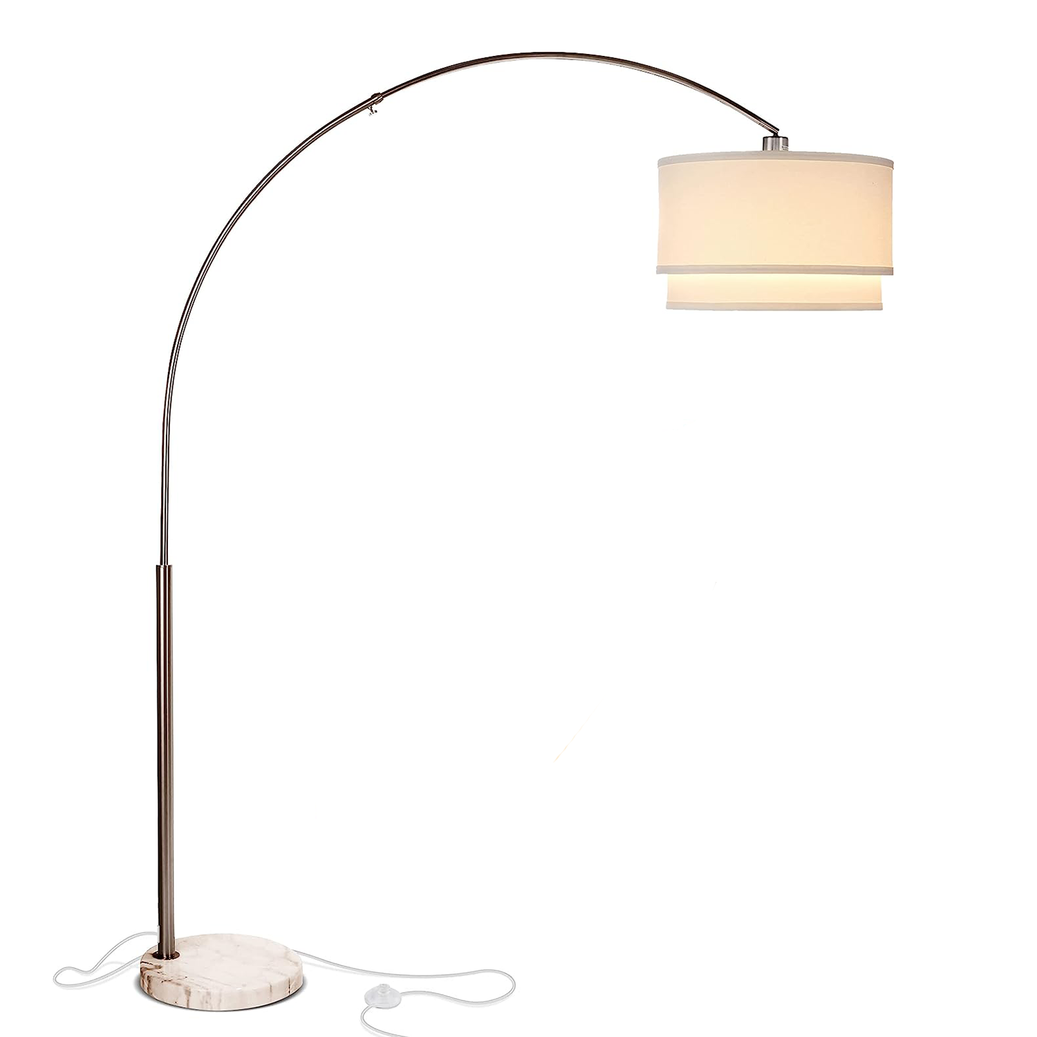 arched floor lamp in white marble